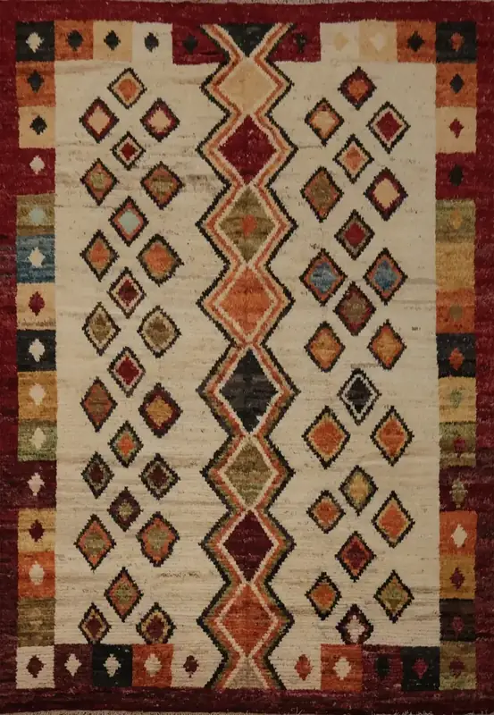 Livebox Moroccan Beige Western Tribal Rug — view 2