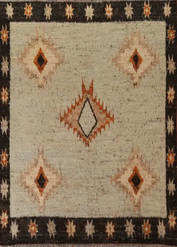 Livebox Moroccan Beige Western Tribal Rug — view 3