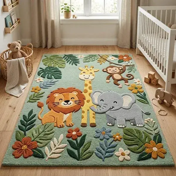 Garveehome Jungle Animal Rug — view 2