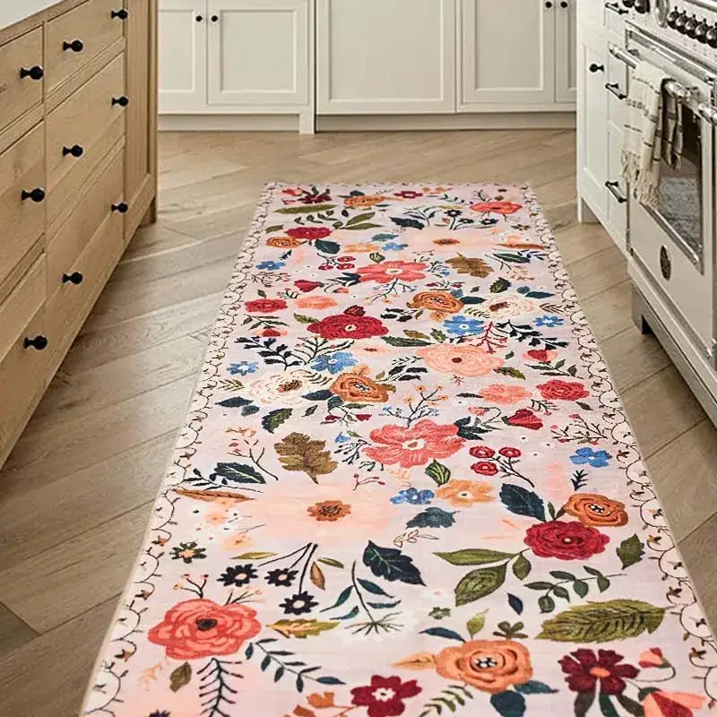 Babovid Pink Garden Floral Rug