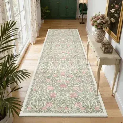 Babovid Pink Garden Floral Rug — view 4