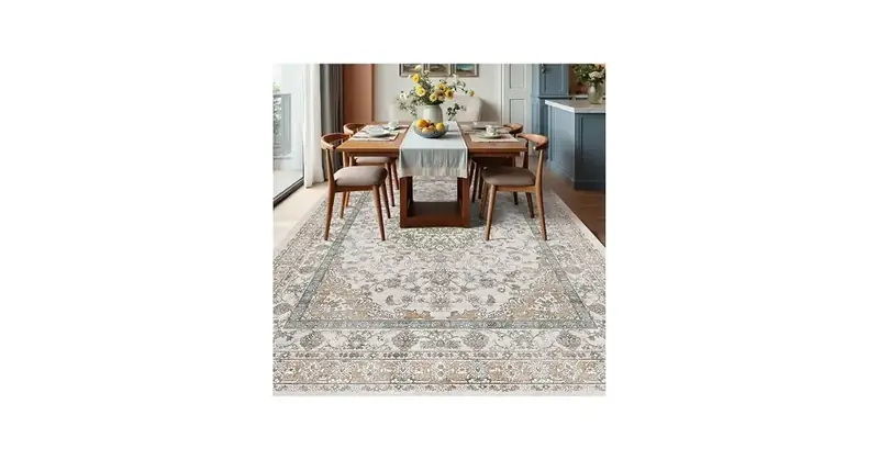 Lunasun Neutral Farmhouse Traditional Rug — view 2