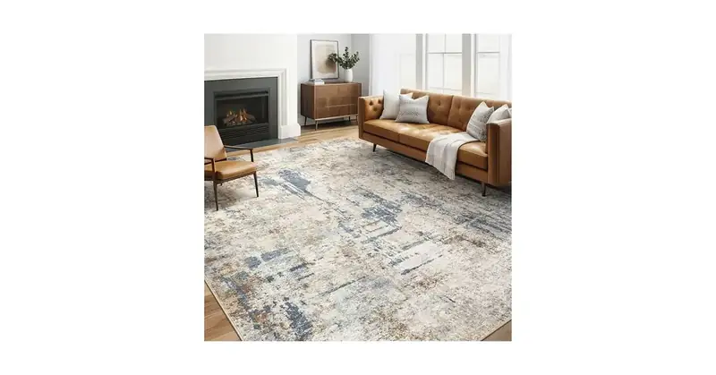 Lunasun Neutral Farmhouse Traditional Rug — view 3