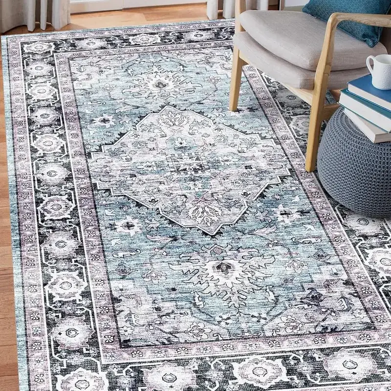 Lunasun Oriental Light Blue Vintage Rug