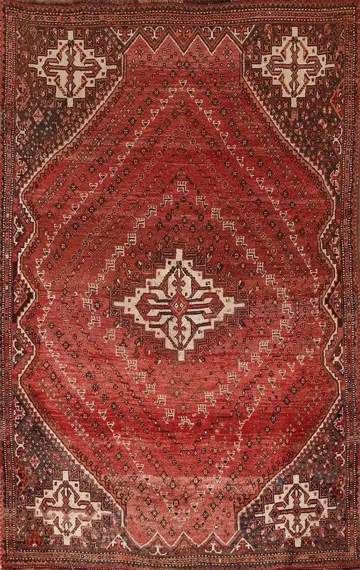 Hirug Vintage Traditional Persian Foldable 5×7 Rug — view 3