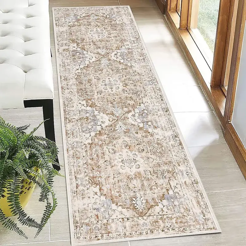 U’artlines Round Laundry Rubber Backing Rug