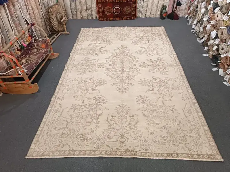 Matiiui Vintage Persian-oushak Print Faux Rug