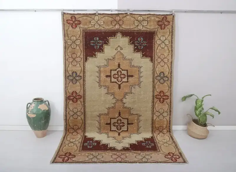 Matiiui Vintage Persian-oushak Print Faux Rug — view 3