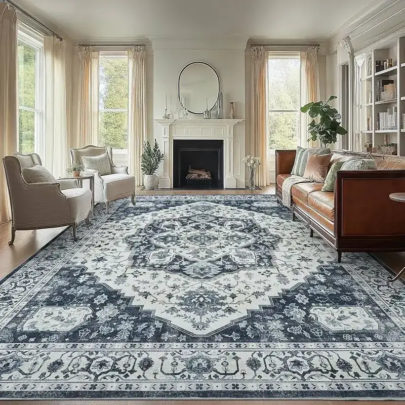 Amada Homefurnishing Floral Red Rug