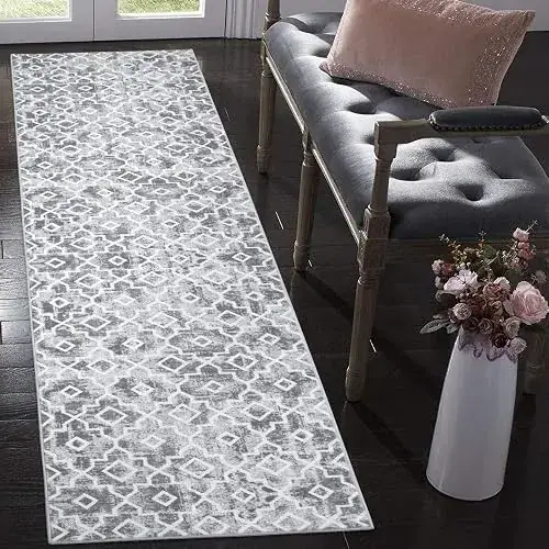 Vecarf Moroccan Grey Boho Rug — view 3