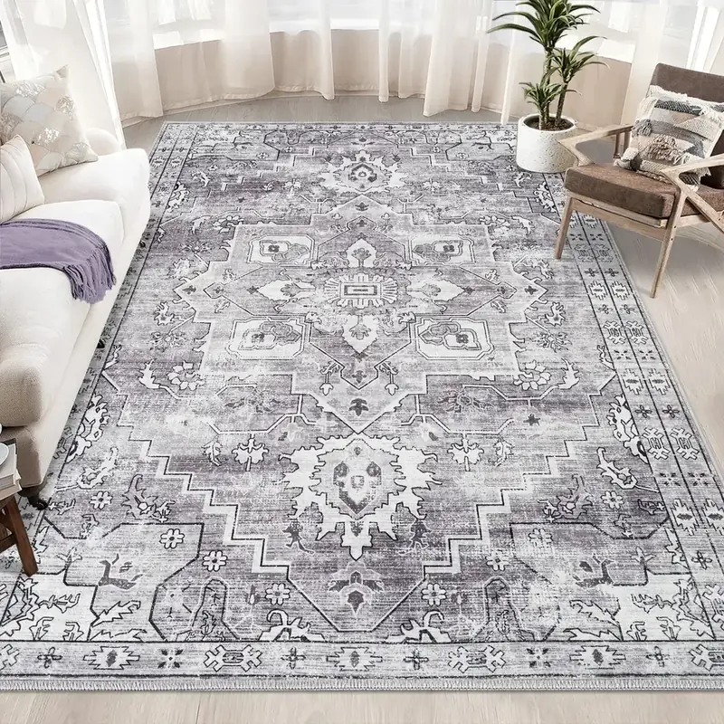 Vecarf Vintage Boho Medallion Retro Rug — view 4