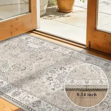 HY HAO YUN LAI Medallion Beige Rug