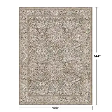 Hazo Haus Vintage Distressed Medallion Green Rug