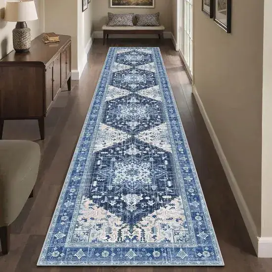 Yamaziot Boho Vintage Rubber Backing 3×12 Rug