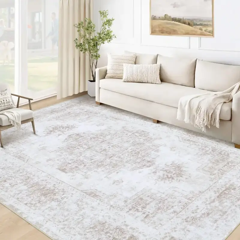 Clemile Vintage Distressed Medallion Carpets Rug — view 3