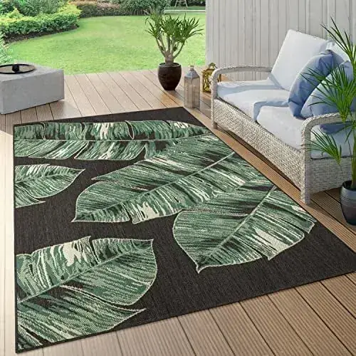 Othilic Boho Tropical Leaf Rug