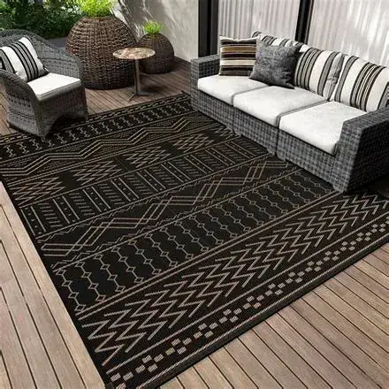 Othilic Black Tan Geometric Rug — view 4