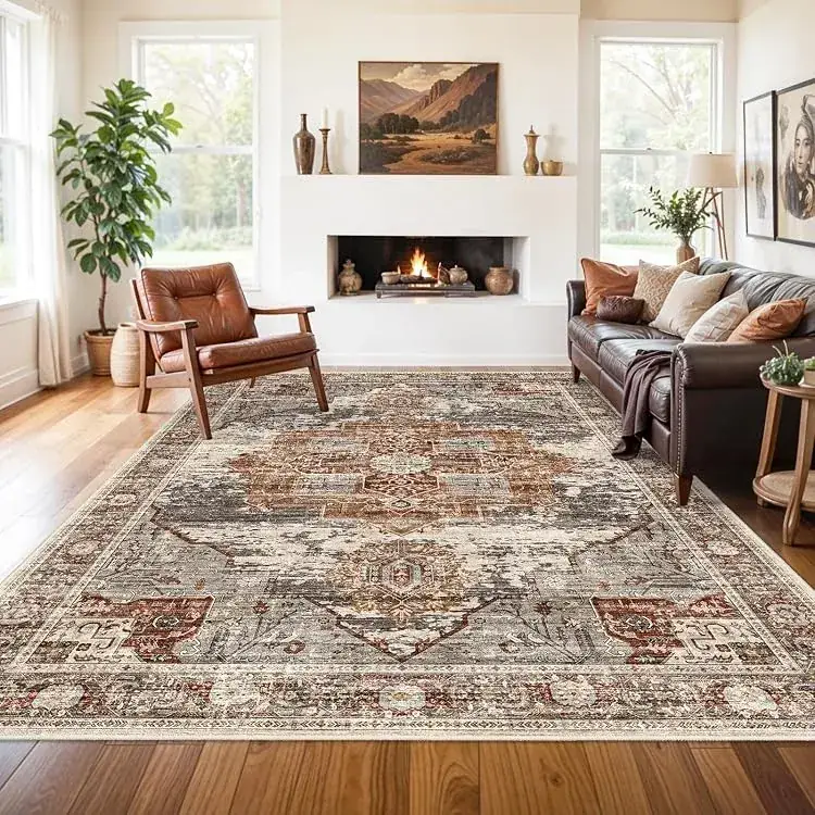 Genimo Vintage Faded Brown Rug