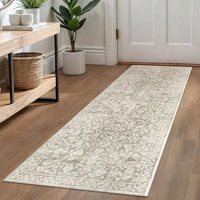 Homemate Vintage Beige Faux Wool Rug — view 3