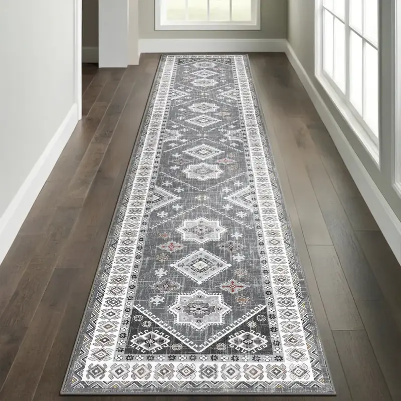 Byyvoo Low-pile Abstract Neutral Rug — view 4