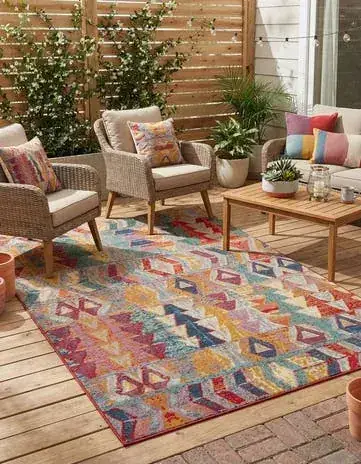 Lena Rug Branch Pattern Easy Clean Rug