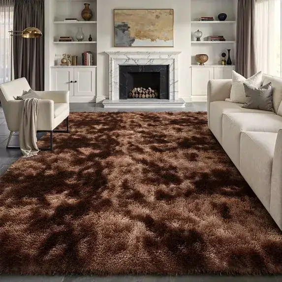 Purecozy Shag Brown High Playroom Rug — view 3