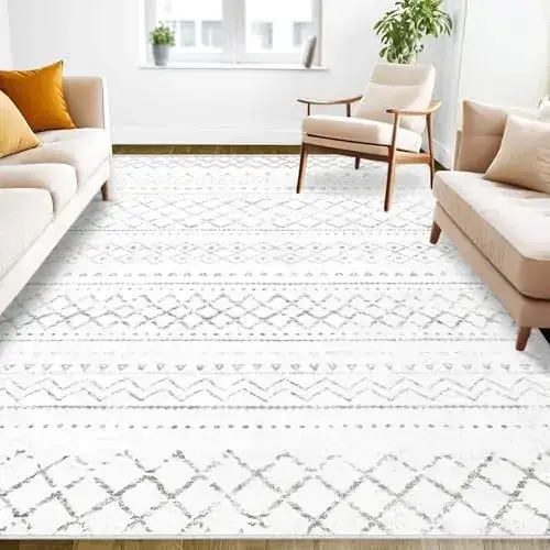 Mxsanyoo Geometric Beige Rug