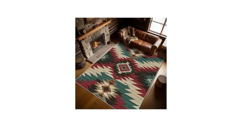 Zoainuos Navajo Southwestern Tribal Door Rug