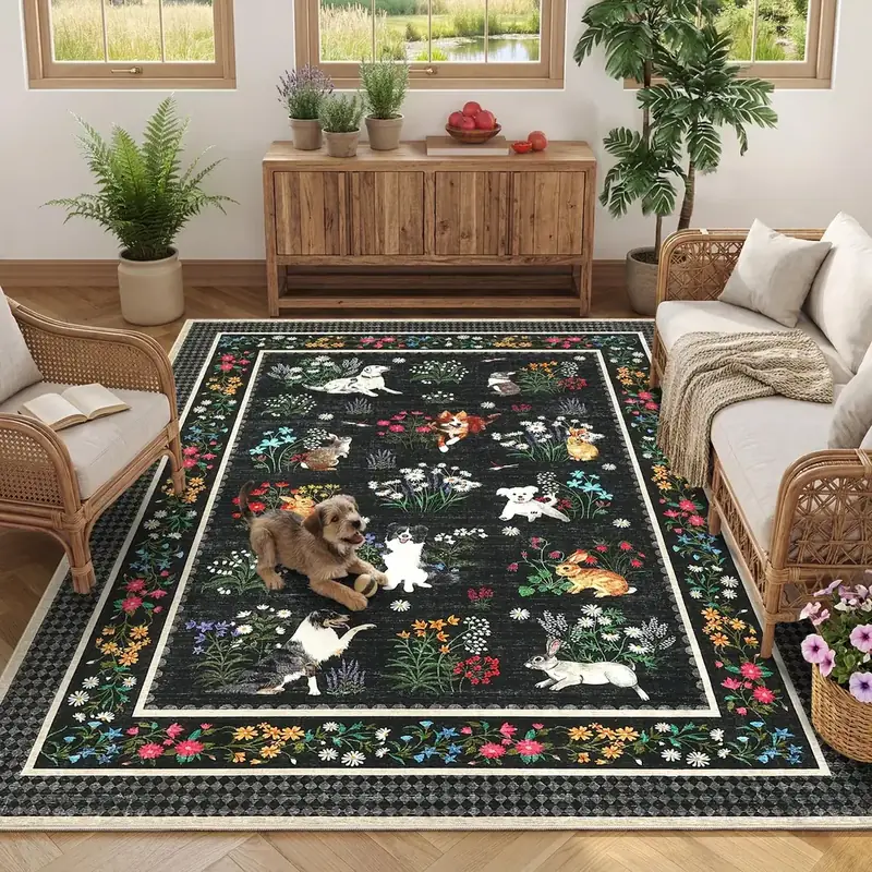 Soalmost Animal Floral Rug