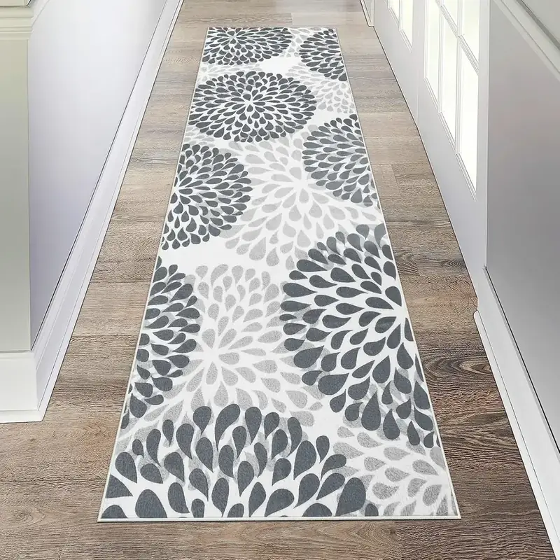 Zhifrexia Daisy Flower White Floral Rug — view 3