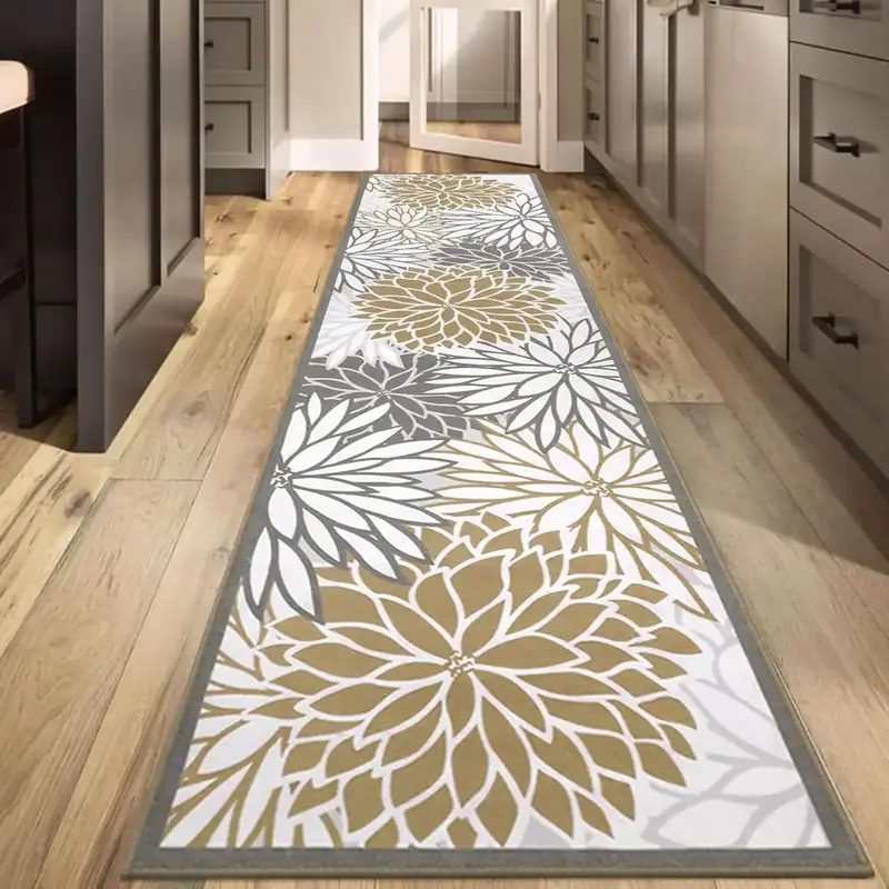 Zhifrexia Daisy Flower White Floral Rug — view 4